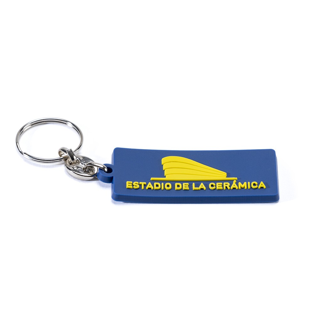 BLUE RUBBER STADIUM KEYRING